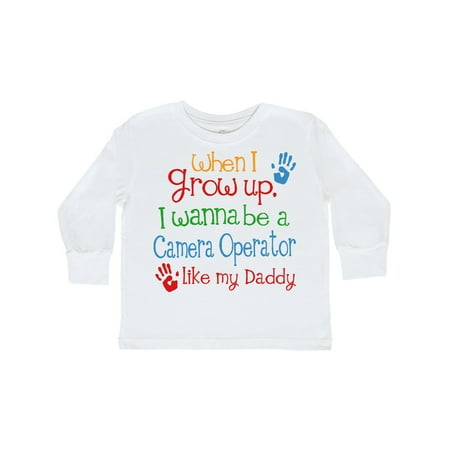 

Inktastic Future Camera Operator Like Daddy Gift Toddler Boy or Toddler Girl Long Sleeve T-Shirt