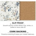 thumbnail image 2 of SKYSONIC Botanical Motifs Printed Square Ceramic Coaster for Drinks with Cork Base for Coffee Cups Place Mats for Home Decor Set of 6 Pieces, 2 of 4