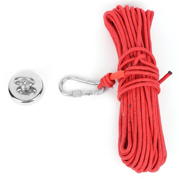 Gancho magnético para pesca, accesorio de Hardware, revestimiento antioxidante con cuerda roja de 20 metros N35