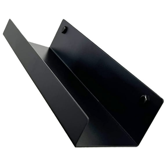 WHAMVOX Floating Shelf with Lip for Phone Made of Metal Black Color Modern Wall Mounted Storage Rack