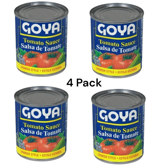 ( 4 Pack ) Goya Tomato Sauce, 8 Ounce Cans ( Salsa de Tomate )