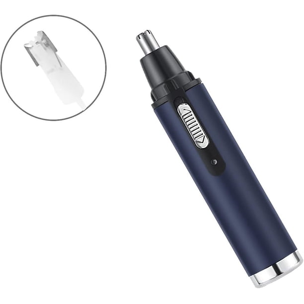 Recortadora de pelo de nariz para hombres, recortadora de barba eléctrica recargable para hombres, afeitadora eléctrica inalámbrica multifuncional 2 en 1 para hombres (1 unidad, azul marino)