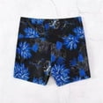thumbnail image 3 of Up to 65% off! Pitauce Women's Swim Shorts Hawaiian Tropical Printed Conservative High Waisted Drawstring Tankini Swim Trunks Summer Quick Dry Bathing Beach Board Shorts, 3 of 4