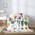 thumbnail image 2 of Rateoe Alpaca Flower Pattern Flannel Throw Blanket, Ultra-soft Blanket for Bed, Couch, Car, Hypoallergenic Anti-pilling blanket-80"x60"(Vertical), 2 of 6