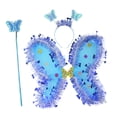 thumbnail image 4 of Disfraz de mariposa para niñas, accesorio creativo para baile, cumpleaños. azul, 4 of 8