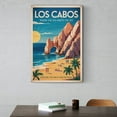 thumbnail image 6 of Vintage Los Cabos Cityscape Retro Mexican Tourism with Scenic Landmarks & Ocean Views Print Poster, 6 of 8