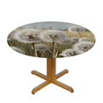 thumbnail image 3 of WYYP Dandelions Grass Sky Round Table Cover 100% Polyester Fiber Great for Home Kitchen/Parties/Holiday Dinner White, 3 of 8