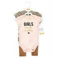 thumbnail image 2 of Hudson Baby Girl Cotton Short Sleeve Bodysuit and Pant Set Cinnamon Hearts (Preemie), 2 of 5