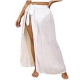 thumbnail image 2 of Women's Maxi Skirts Wrap Tie Side Split Hem Skirts Casual Beach Cover Up Style Lightweight Breathable Flowy Loose Fit Summer Skirts, 2 of 5