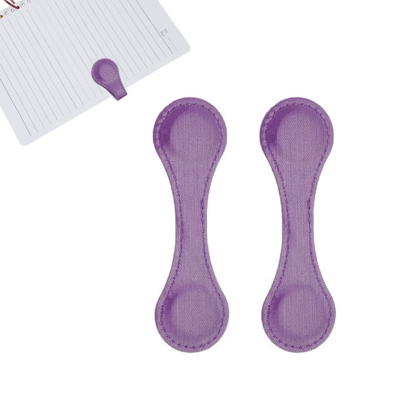2Pcs Leather Magnetic Bookmark Double-Sided Magnet Book Marker Clip Gift for Book Lovers(Gradient Purple)