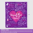 thumbnail image 2 of LHSHID 15th Birthday Gifts for Teen Girls 15th Birthday Happy 15th Birthday 15th Birthday Ideas 15th Birthday Gifts Throw Blankets 30"x40", 2 of 8
