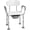 White, variant on Height Adjustable Shower Chair for Seniors, 3-in-1 Bedside Commode and Raised Toilet Seat with Arms, White Aluminum Frame, Supports 299 lbs