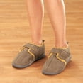 thumbnail image 2 of Diabetic Comfort Slippers, Adjustable House Shoes, Tan, Ladies XL, 2 of 11