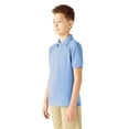 thumbnail image 3 of Dickies Boy's Short Sleeve Pique Polo Shirt Light Blue XS, 3 of 5
