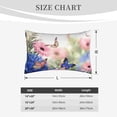 thumbnail image 4 of Goofa Butterfly And Flowers Pattern Pillow Case – Plush & Soft Cushion Cover, Hypoallergenic Throw Pillow Case for Comfortable Sleep with Envelope Closure-16"x24", 4 of 6