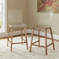 thumbnail image 7 of Chelsea Lane Acrylic and Champagne Gold Swivel Stool, Set of Two, Counter Height, 7 of 7