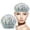 F, variant on Reusable Shower Cap for Women with Double Elastic Band Secure Fit and Design