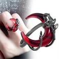 thumbnail image 2 of YIEMEEN Crescent and Rose Open Adjustable Ring Statement Jewelry for Special Occasions, 2 of 10