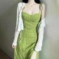 thumbnail image 3 of Lefu Robe Florale Taille Française pour Femmes style Resort Jupe à Bretelles Polyvalente, 3 of 7