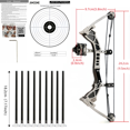 thumbnail image 1 of Teetheory 9.5-inch Mini Compound Bow Set, 12 Lbs, Ambidextrous, Includes 12 Arrows and Target Paper, Suitable for Archery and Hunting Games, 1 of 10