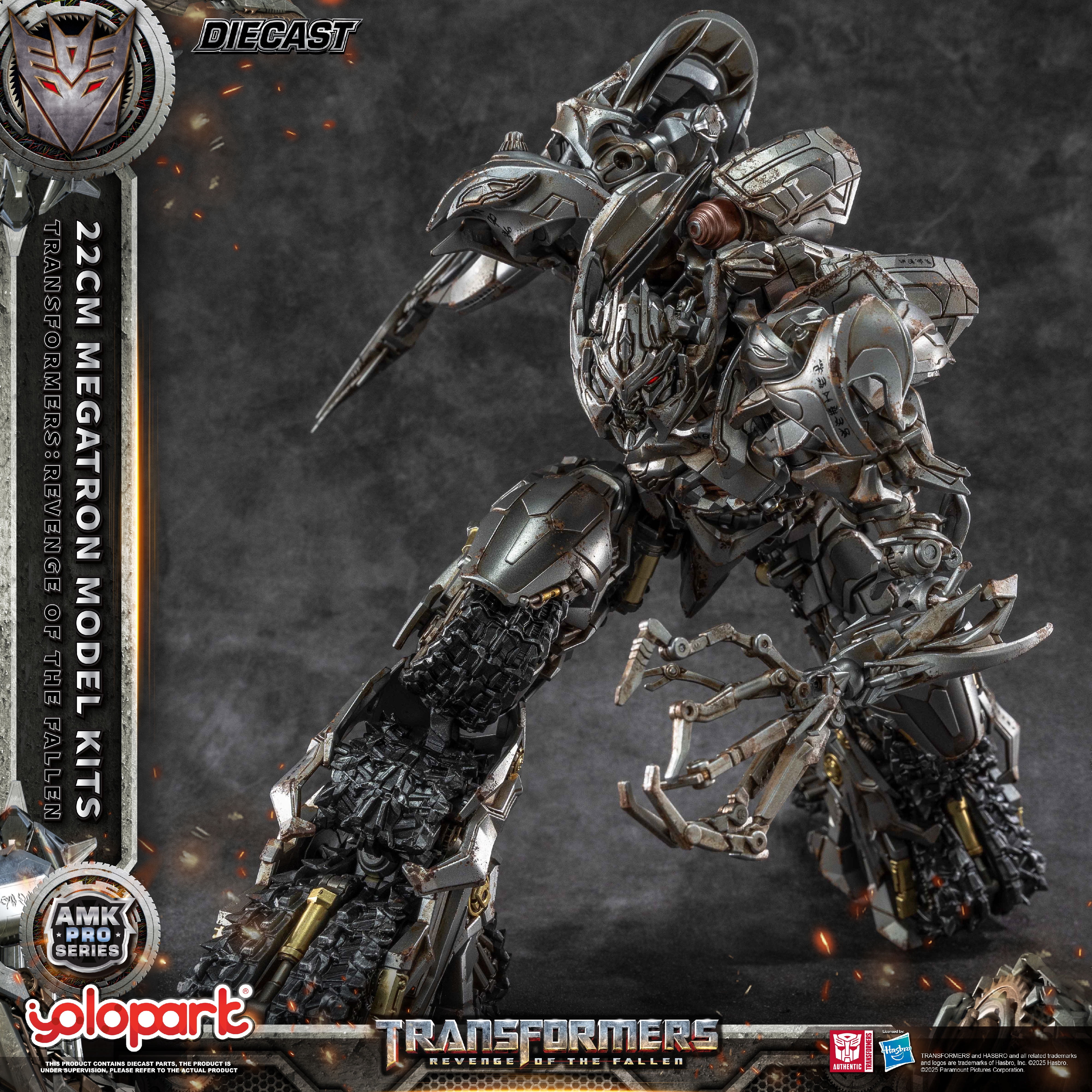 YOLOPARK Transformers Toys : Revenge of the Fallen Megatron Collectible Action Figure - Highly Detailed Model Kit for 15+, 8.66-inch,  Non-Transforming