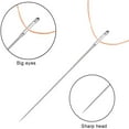thumbnail image 4 of 4 inch Upholstery Hard Large Eye Needle 2 Pcs,Hand Sewing Leather,Tapestry,Embroidery,Tufting,for Home or Work.(Silver, 4 Inch 2 Pcs), 4 of 4