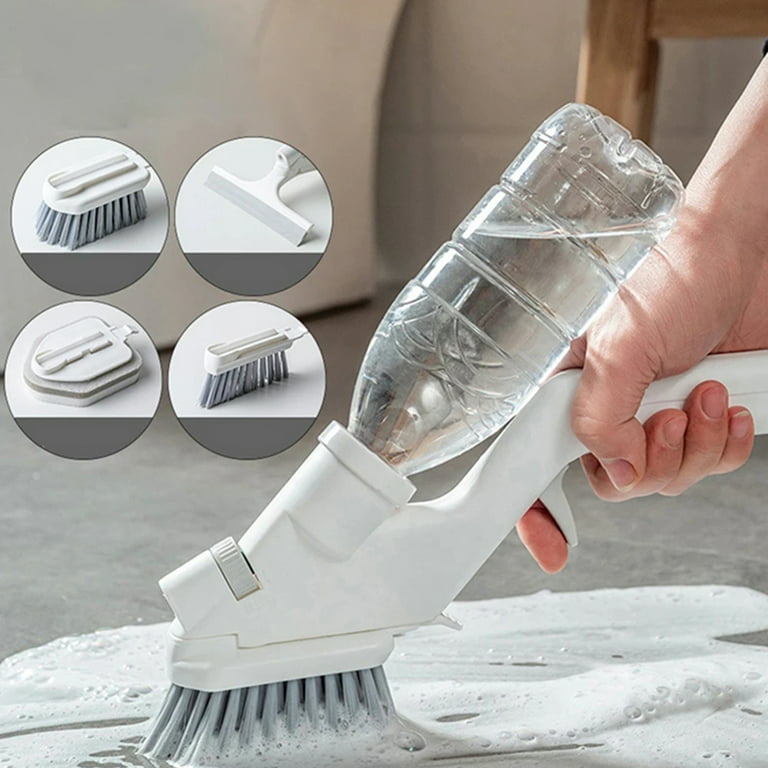 Atopoler Water Spray Cleaning Brush, Bathroom Tile Brush Gap Brush Glass Wiper and Household Sponge, Multifunctional Cleaning Set, Adult Unisex, Size