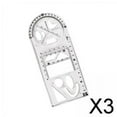 thumbnail image 1 of DYNWAVECA 2xGeometric Ruler Multiple Shapes Draft Ruler Drawing Template Ruler Craft Drawing Rulers for Office Supplies Artists Classroom Office , C, 3 3 Pcs, 1 of 10