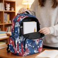 thumbnail image 4 of SCRAWLGOD July 4th American Flag Spiral Print Casual Laptop Backpack for Kids, Lightweight Daypack for Work Travel Commute School, Practical Spacious Organized Classic Design, 4 of 7