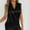 Black, variant on Women's V Neck Sleeveless Tank Top Casual Party Wear Soft Lightweight Blouse with Ruffled Neckline for Spring Summer Nylon Tops Women Layering Strap Shirts Women Hooded Top Women plus Size