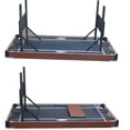 thumbnail image 3 of Aukfa Pool Table, Folding Billiard Game Table, Blue/Brown, 3 of 8