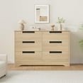 thumbnail image 6 of Modern 6-Drawer Dresser with Embedded Handles, Natural Wood Chest of Drawers for Bedroom, Living Room & Nursery, 6 of 6