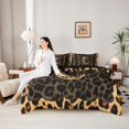 thumbnail image 4 of Manfei Leopard Print C Personalized Initial Twin Bedding Sets 7-Piece for Teens Female,Girls Vintage Bowtie Cheetah Print Bedding Comforter Set,Black Reversible,Lightweight Room Decor, 4 of 7