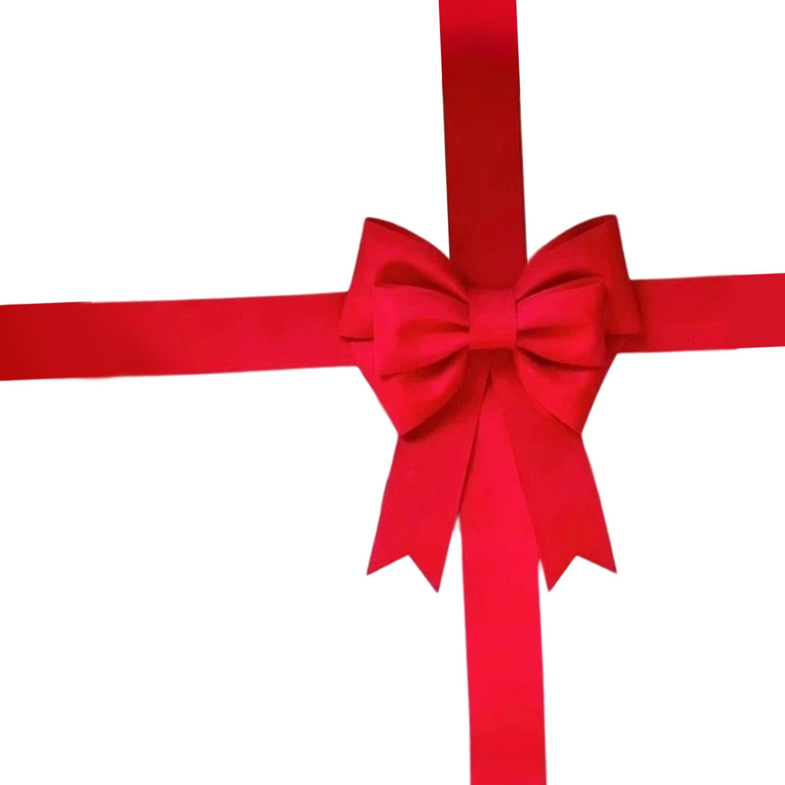 Large Bow Hanging Decoration Bright Red Giant Size for New House Car Door and Big Holiday Present Wrapping