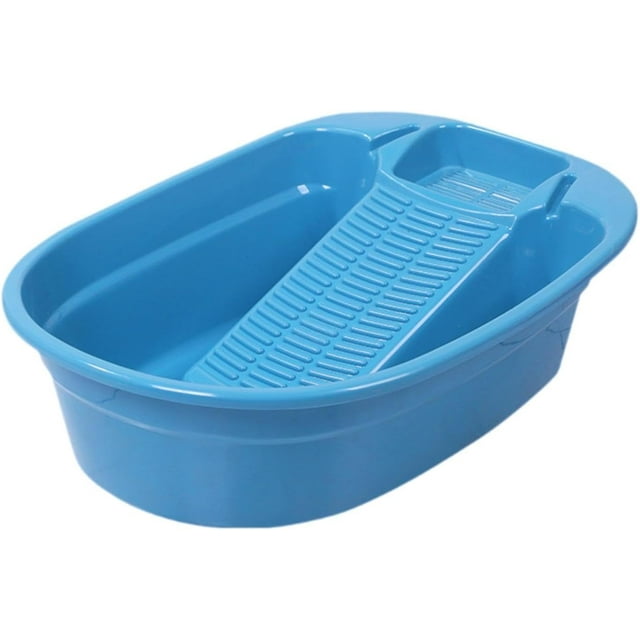 Generic Bassine à Linge Légère avec Planche à Laver Bassine à Main pour Blouses, Bleu