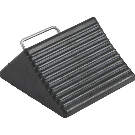 Ironton Nylon Reinforced Rubber Wheel Chock with Handle