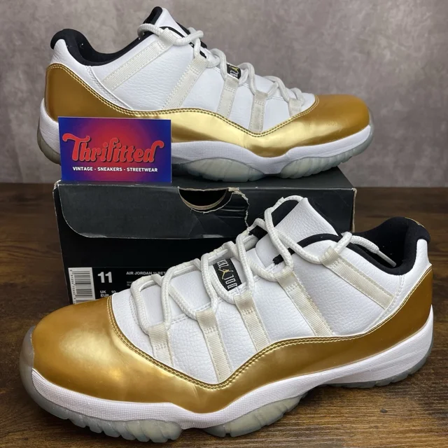 Ni - ke Air Jordan 11 Retro Low Closing Ceremony Size 11 528895-103 Gold White OG Men’s