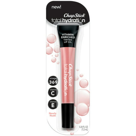 ChapStick Total Hydration Vitamin Enriched Tinted Lip Oil, Nearly