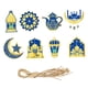 thumbnail image 2 of 2 X 8 Piezas De Adornos Colgantes Eid, Colgante De Ramadán Para Dormitorio, Puerta De Casa, Azul Y Dorado, 2 of 8