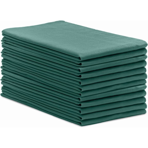 Surgical Huck Towels (Pack of 12) Size 17x26 Inches, 100% Cotton Cleaning Cloths, Multi-Purpose, Perfect for Hospitals and Home (Green)