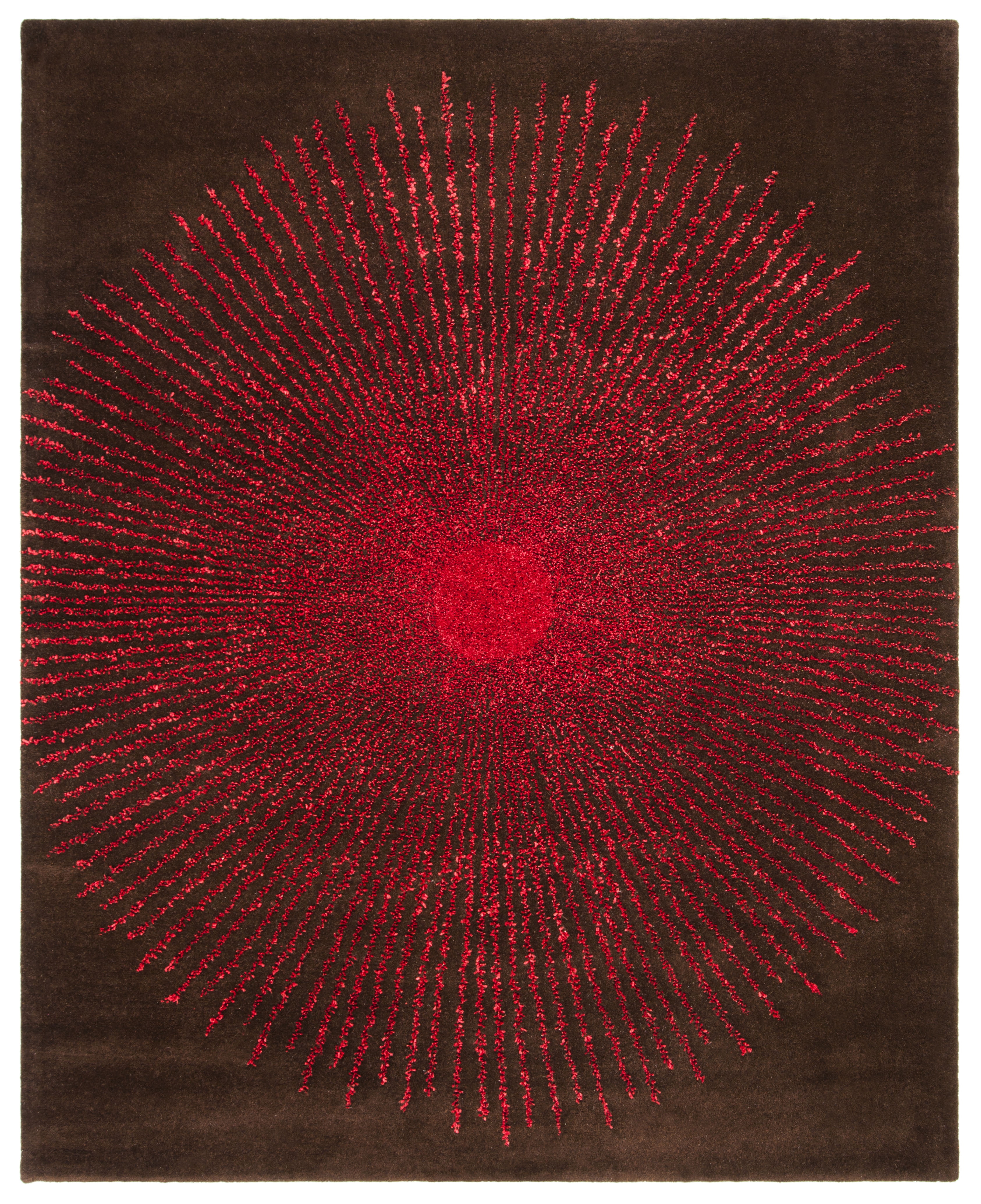 SAFAVIEH Soho Michelle Geometric Area Rug, Brown/Red, 7'6" x 9'6"