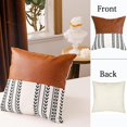 thumbnail image 4 of Fundas de almohada de 18.0 x 18.0 in, juego de 2 fundas de almohada decorativas de granja, fundas de almohada de lino y piel sintética para decoración de sofá cama, 4 of 5