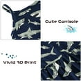 thumbnail image 4 of ZCFZJW Toddler Baby Girl Jumpsuit One Piece Floral/Dinosaur/Solid/Color Sleeveless Playsuit Strap Romper Harem Pant with Pockets Summer Outfit Clothes(#07-Dark Blue,2-3 Years), 4 of 7