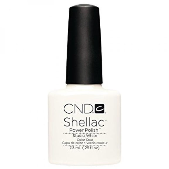 Creative Nail Shellac, Studio White, 0.25 Fluid Ounce