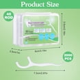 thumbnail image 4 of 2000 pieces of dental floss sticks, travel pack toothpicks and interdental cleaners, non-slip handle, easily slides between teeth, oral care health, prevents tooth decay (40 box set), 4 of 4