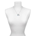 thumbnail image 3 of Delight Jewelry Silvertone Blue Crystal Horseshoe Mother & Daughter Heart Necklaces (Set of 2), 19"+2", 3 of 4