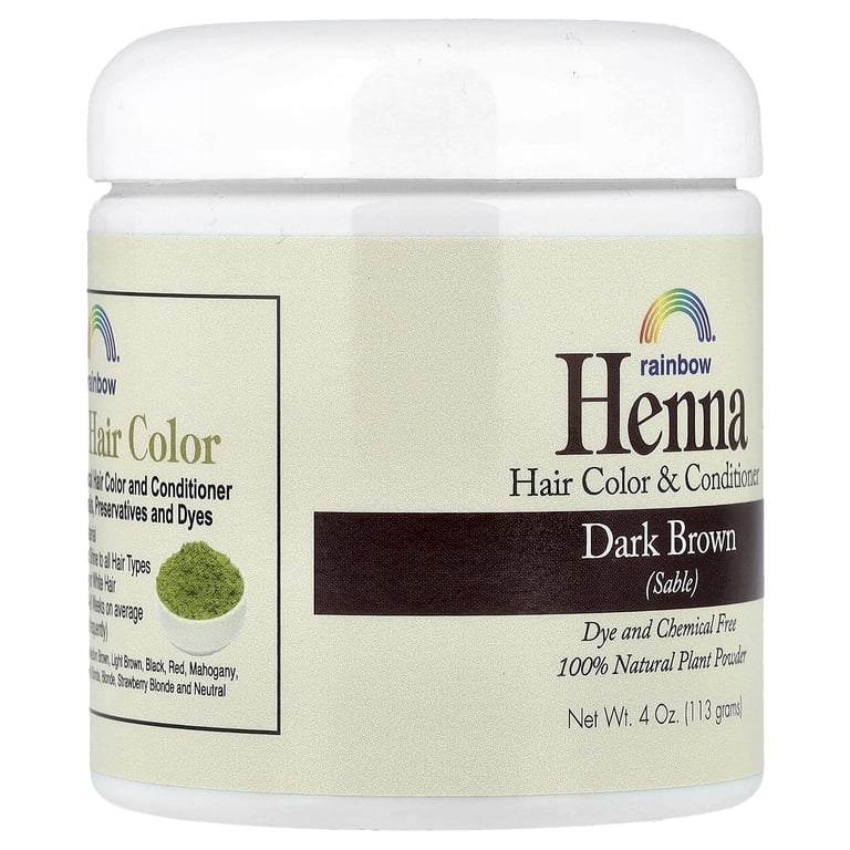 Rainbow Research Henna Hair Color, 100% Botanical, Dark Brown