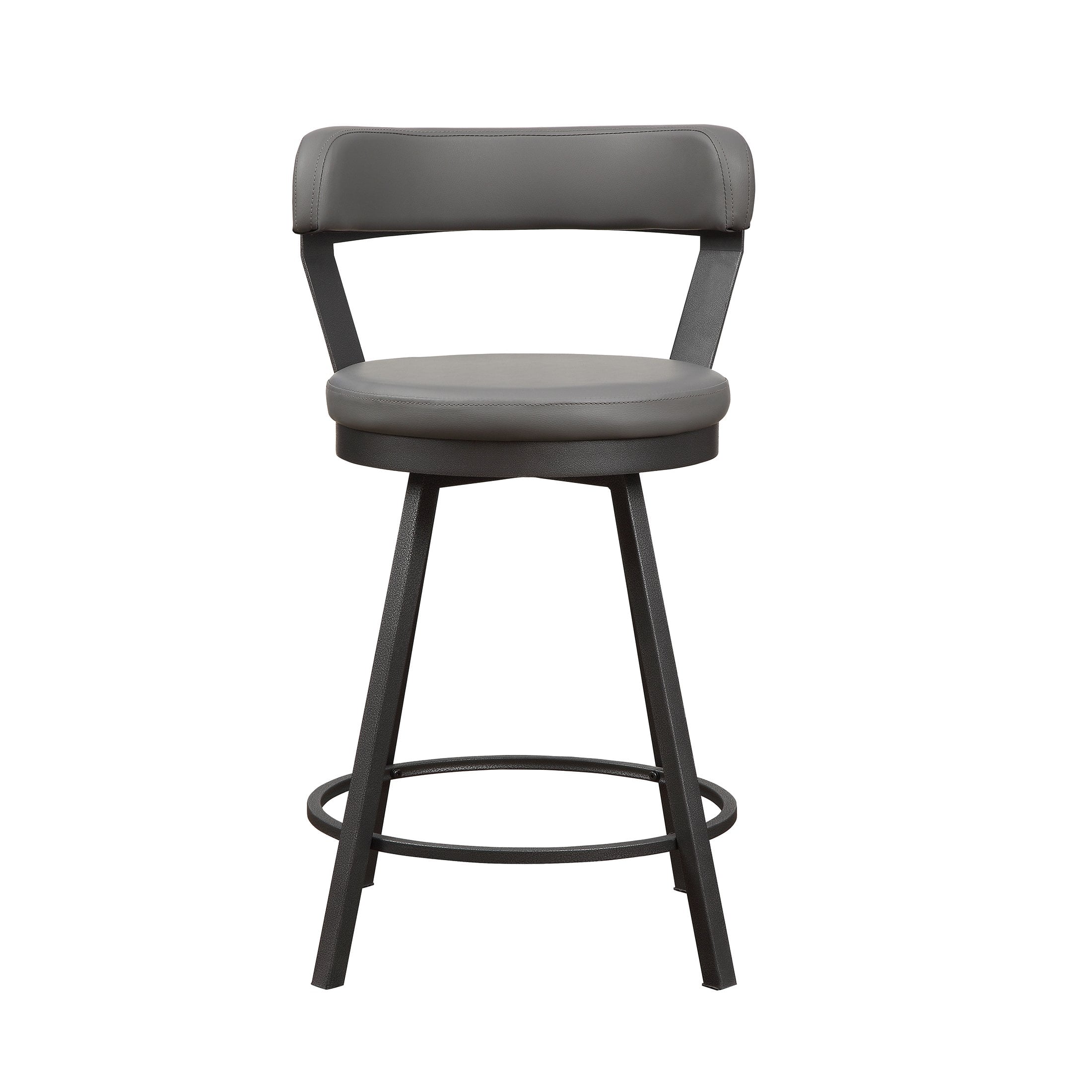 OakvillePark Belmar Swivel Counter Height Barstool (Set of 2), Gray
