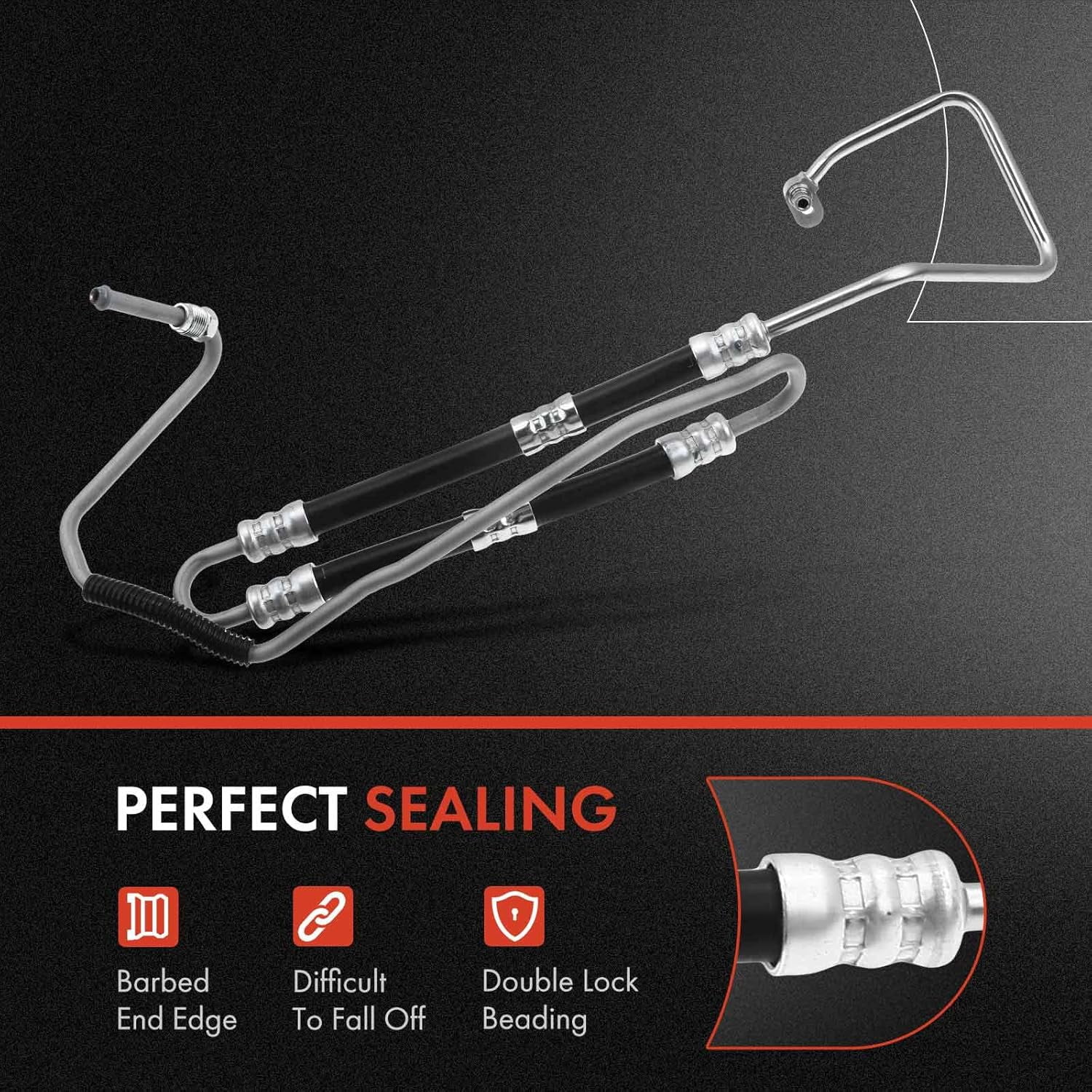A-Premium Power Steering Pressure Hose Line Assembly Compatible with Jeep Grand Cherokee 2012 2014-2015 & Dodge Durango 2011-2015, 3.6L, Flex, Pump To Gear