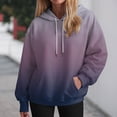thumbnail image 2 of Godom Hoodies for Women 2025 Fall Trendy Gradient Color Drawstring Pullover Tops Casual Loose Oversized Y2k Sweatshirts, 2 of 6